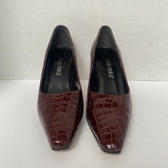 Coup d'etat Deep Wine Vintage Pointed Pumps in size 8.5 - Picture 4 of 6